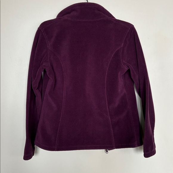 Columbia Fleece Zip Up Jacket Women’s M Purple Full Zip - Picture 5 of 8